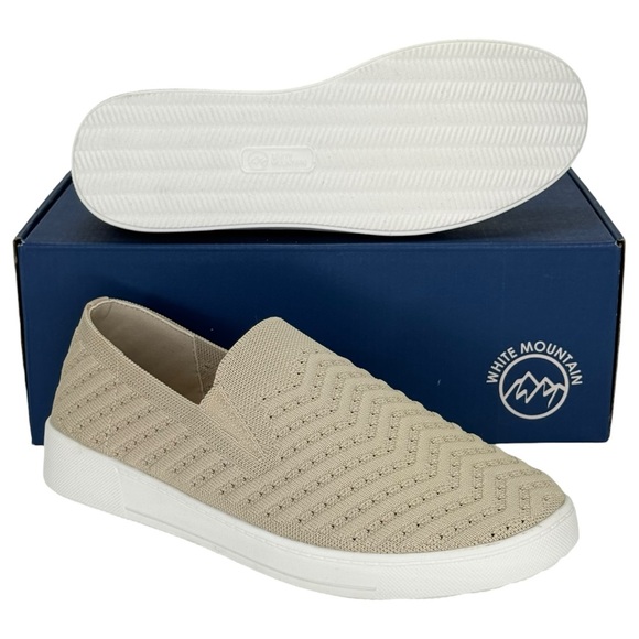 White Mountain Shoes - White Mountain Courage Taupe Slip-On Womens Loafers Size 9.5M